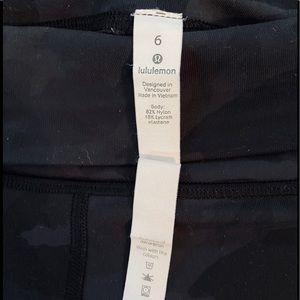 Lululemon Black and Grey Camo Leggings